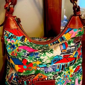 Dooney and Bourke shoulder bag. Multicolor excellent condition.
